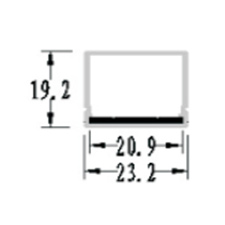 plastic Waterproof LED Profile square IP65 led channel housing For 20.9mm Flexible Strip light